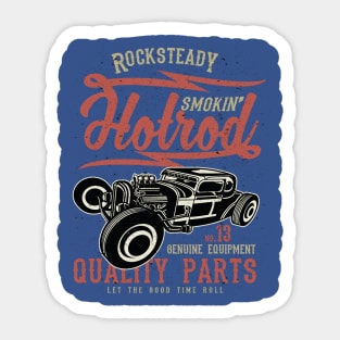 Smoking Hotrod Custom Scene Vintage Sticker